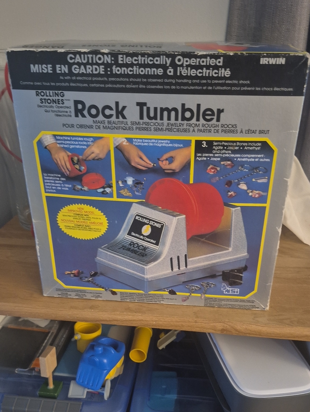 Rolling Stones Rock Tumbler - Red/Gray Kids Jewelry Polishing Kit